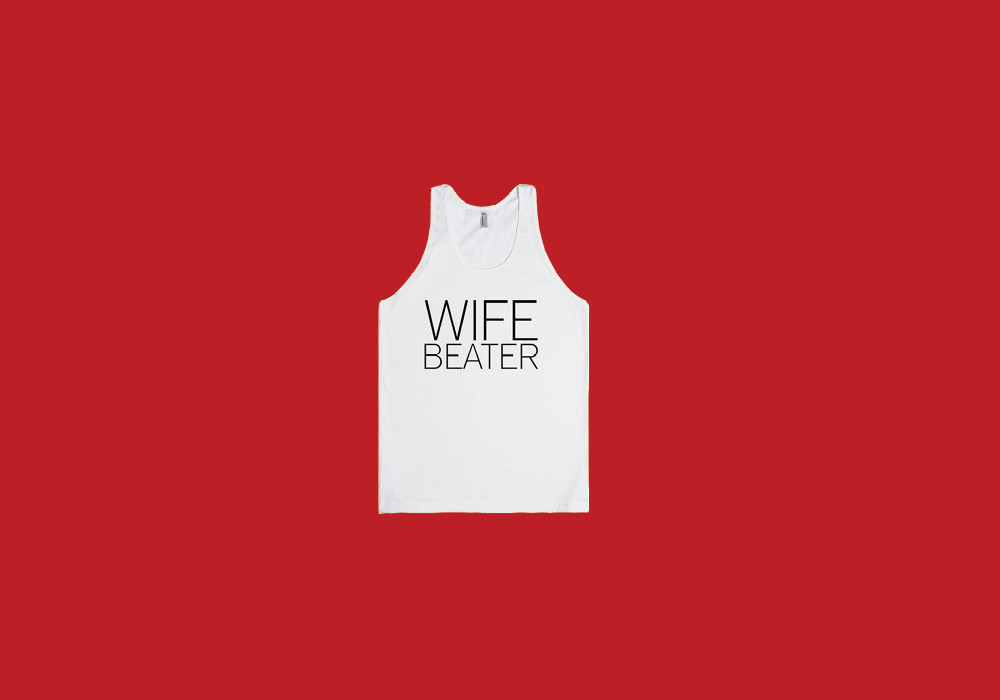 how to cut a wife beater shirt